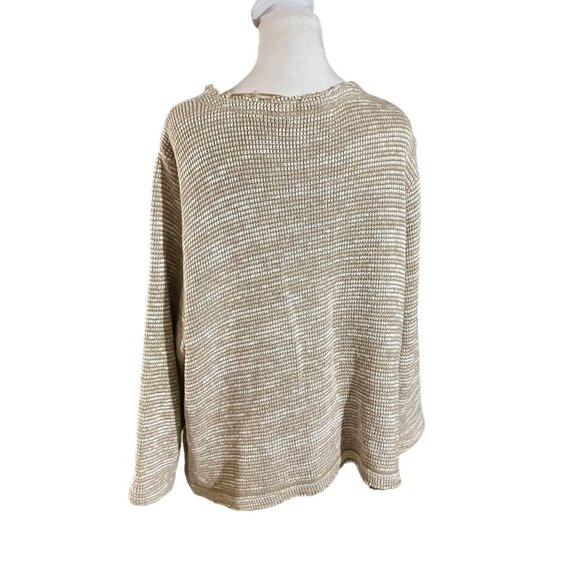 Style & Co Cozy Open Front Jacket With Pockets & Zipper Details Beige Sweater Si - Picture 3 of 4